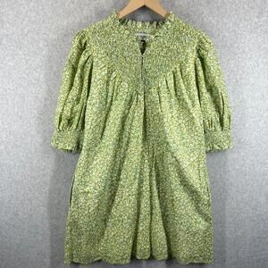 Olivia James The Label Bea Dress Orchard Womens S Green Floral Pockets NWOT